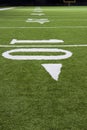 Yard Numbers and Line on American Football Field