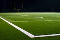 Yard Numbers and Line on American Football Field Royalty Free Stock Photo