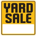 Yard sale sign graphic art poster Royalty Free Stock Photo