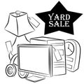 Yard Sale Items Royalty Free Stock Photo