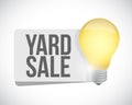 Yard Sale light bulb sign concept illustration Royalty Free Stock Photo