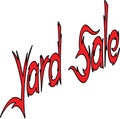 Yard sale text sign illustration Royalty Free Stock Photo