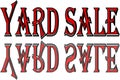 Yard sale text sign illustration Royalty Free Stock Photo