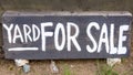 Yard for sale text Royalty Free Stock Photo