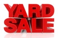 YARD SALE word EXPLANATION word isolated on white background 3d renderingon white background 3d rendering