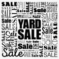 YARD SALE words cloud, business concept background