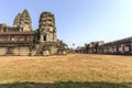 Yard between second and third wall, Angkor Wat, Siem Riep, Cambodia. Royalty Free Stock Photo