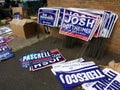 Lawn Signs, New Jersey Politics, Rutherford, NJ, USA Royalty Free Stock Photo