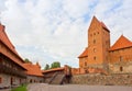 Yard of Tracai castle, Lithuania Royalty Free Stock Photo