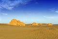 Yardang landforms of Dunhuang Royalty Free Stock Photo