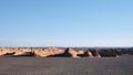 Yardang landforms near dunhuang, china Royalty Free Stock Photo