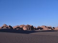 Yardang landforms near dunhuang, china Royalty Free Stock Photo