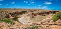 Yardie Creek Gorge panorama at the Cape Range National Park Australia Royalty Free Stock Photo