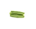 yardlong bean slice on white background, close up Royalty Free Stock Photo