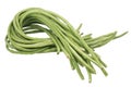 Yardlong beans isolated on white background Royalty Free Stock Photo