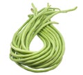 Yardlong beans isolated on white background Royalty Free Stock Photo