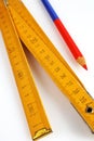 Yardstick and pencil