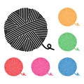 vector yarn ball icons Royalty Free Stock Photo