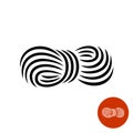 Yarn black elegant icon Royalty Free Stock Photo