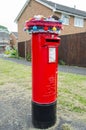 Yarn Bombed pillar box, Basingstoke Royalty Free Stock Photo