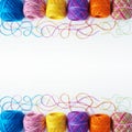 Yarn coils on white Royalty Free Stock Photo