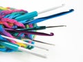 Yarn with crochet hooks