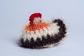 Multicolor, yarn Easter chicken, handmade