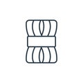 yarn icon vector from sewing concept. Thin line illustration of yarn editable stroke. yarn linear sign for use on web and mobile Royalty Free Stock Photo