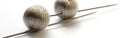 Yarn and knitting needles on a white background. The concept of needlework Royalty Free Stock Photo