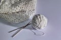 yarn and knitting needles