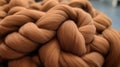 Close-up Of Medium Brown Merino Wool: Fiberpunk Art In Caras Ionut Style Royalty Free Stock Photo
