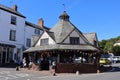 The Yarn Market in Dunster, Somerset, England was built in the early 17th century. It has been designated as a Grade I listed