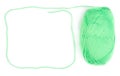 Yarn skein of green color