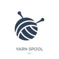 yarn spool icon in trendy design style. yarn spool icon isolated on white background. yarn spool vector icon simple and modern