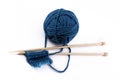 Yarn with stitch Royalty Free Stock Photo