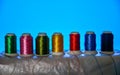 YARN Textile, Spool of colorful clothes sewing thread Royalty Free Stock Photo