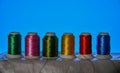 YARN Textile, Spool of colorful clothes sewing thread Royalty Free Stock Photo