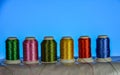 YARN Textile, Spool of colorful clothes sewing thread Royalty Free Stock Photo