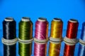 YARN Textile, Spool of colorful clothes sewing thread Royalty Free Stock Photo