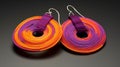 Yarn-wrapped earrings jewelry accessory