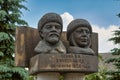 YAROPOLETS VILLAGE, VOLOKOLAMSK DISTRICT, RUSSIA - JUNE 24, 2006: Sculpture group of Vladimir Lenin and Nadezhda Krupskaya in Royalty Free Stock Photo