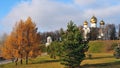 Yaroslavl, autumn view of the historical district `Strelka`