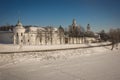 Yaroslavl Kremlin in snow in winter, Russia