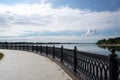 Yaroslavl. The place where the Kotorosl river flows into the Volga. Arrow Of Yaroslavl. River expanse Royalty Free Stock Photo