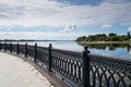 Yaroslavl. The place where the Kotorosl river flows into the Volga. Arrow Of Yaroslavl. River expanse Royalty Free Stock Photo