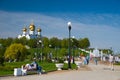 Park and Assumption Cathedral of the Russian orthodox church, Yaroslavl