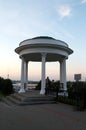 YAROSLAVL, RUSSIA - SEPTEMBER 07, 2018: the gazebo on the Volga river Royalty Free Stock Photo