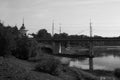 YAROSLAVL, RUSSIA - SEPTEMBER 08, 2018: the bridge over the river