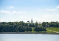 Yaroslavl, Volga embankment, view from the river; historic buildings; Church of St. Nicholas nadeina - the first stone Church in