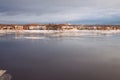 Yaroslavl in the winter. The wide river Volga